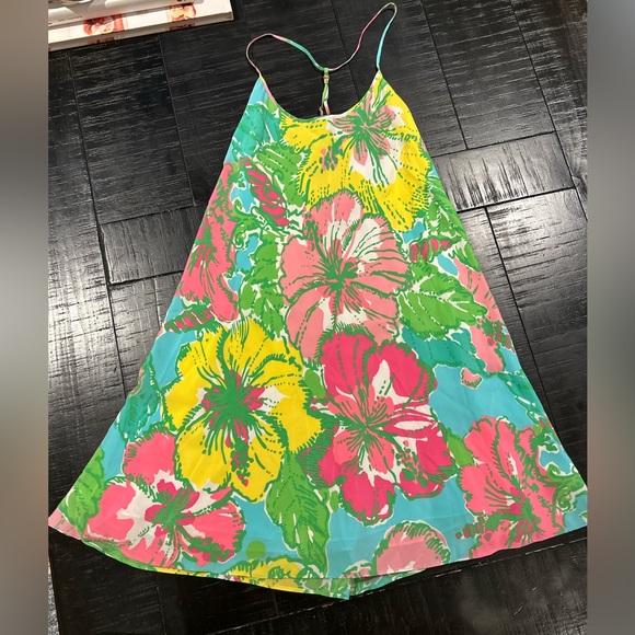Lilly Pulitzer Floral Mini Dress - Pink, Yellow, Green, Blue - Picture 1 of 9